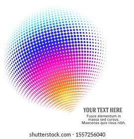 3D effect decorative balls with chess halftone dot spheres isolated on white. Vector illustration EPS10. Design elements for your advertising flyer, presentation template, brochure layout, book cover
