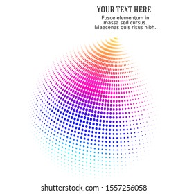 3D effect decorative balls with chess halftone dot spheres isolated on white. Vector illustration EPS10. Design elements for your advertising flyer, presentation template, brochure layout, book cover