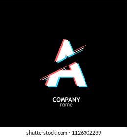 3D effect letter logo