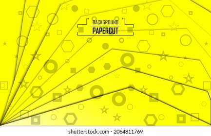 3d effect paper cut background