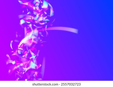 3d Effect. Retro Christmas Explosion. Surprise Poster. Explosion Burst. Disco Ribbon. Purple Art Background. Happy Texture. Abstract Tinsel. Pink 3d Effect