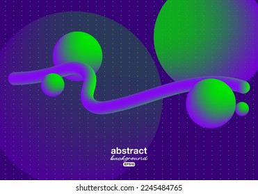 3d effect sphere and worm shape cyberpunk 90s neon theme background for advertisement banner,brochure,website landingpage, notebook cover vector eps.