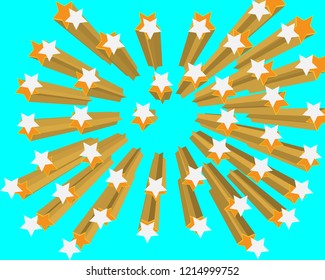 3d effect of stars for professional presentation slides 5121