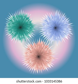 3d effects flowers punchy pastel color spring beauty decor