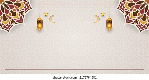 3d eid mubarak eid al adha fitr greeting card illustration with idul fitri lantern and crescent moon islamic background.Translation "Muslim's festival of sacrifice or the day of slaughtering animals".