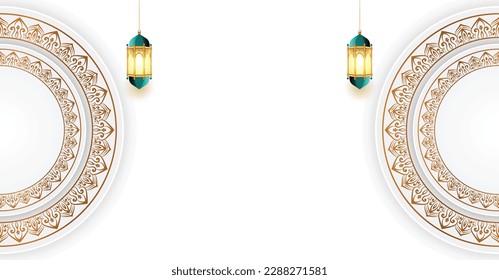 3d eid mubarak eid al fitr greeting card banner with idul fitri azha ramadan islamic ornament arabesque background
Translation: "Muslim fasting month and celebration day after fasting".