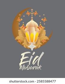 3D Eid mubarak background for raya event