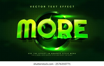 3d Elegant green editable vector text effect, suitable for natural wild life theme