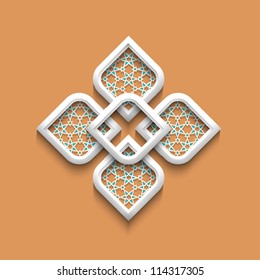 3d elegant pattern in arabic style.Vector illustration