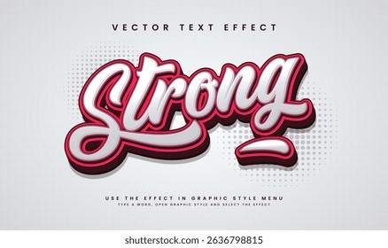 3d Elegant Red Strong Editable Vector Text Effect. Suitable for Promotion Concept.