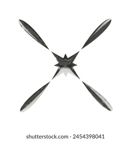 3d element in y2k style with chrome effect on a white background. Vector illustration