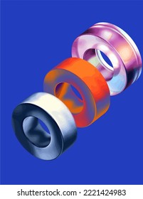 3d elements illustration, vectorial file