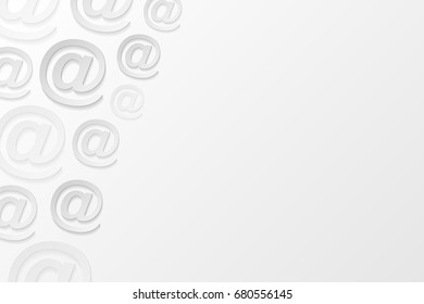 3d email address symbol. Vector.