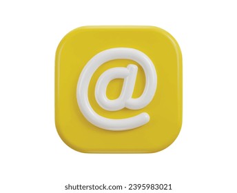 3d email icon on at the rate sign vector illustration