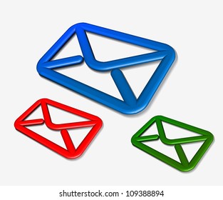3d email icon. Vector illustration Eps 10.