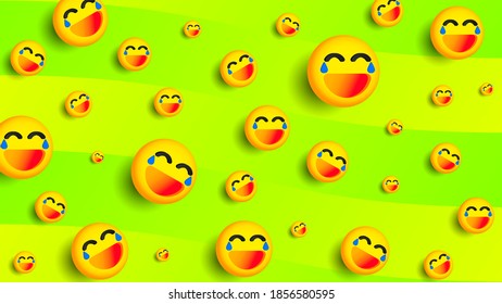 Antecedentes emojis 3D sonrisa linda y graciosa