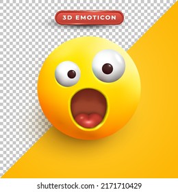 3d emoji with goofy and shocked facial expressions