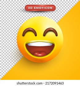 3d Emoji with Happy Expression