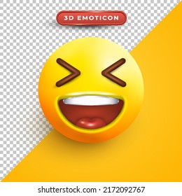 3d Emoji with Laughing Expression