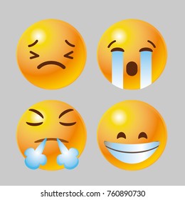 3D emoji redraw icon vector