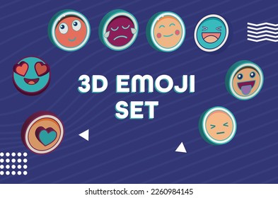 3D-Emoji-Vektorsymbol