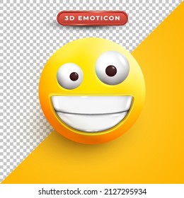 
3d emoticon with smiley face