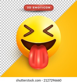 3D-Emotion mit Zunge-Out