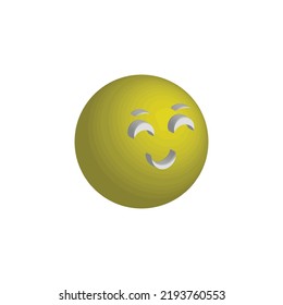 3d emoticon vector illustration on white background