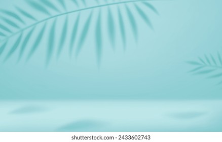 3d Empty light green studio abstract background with spotlight effect. Product showcase backdrop. concept for your graphic design poster banner and backdrop. 3d rendering. Vector illustration