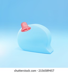 3d Empty reminder popup message, push notification icon. Vector illustration.