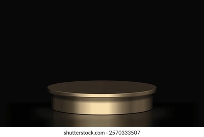 3D empty round podium mockup for showing any product. Abstract minimal geometric podium composition. Like scene, studio, showroom, showcase