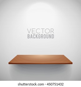 3d Empty Shelf For Exhibit : Vector illustration.