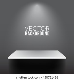 3d Empty Shelf For Exhibit : Vector illustration.