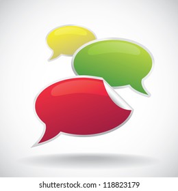 3d empty text bubbles illustration