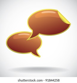 3d empty text bubbles illustration