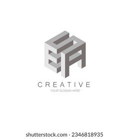 3d ESA isometric logo. ESA Logo Design