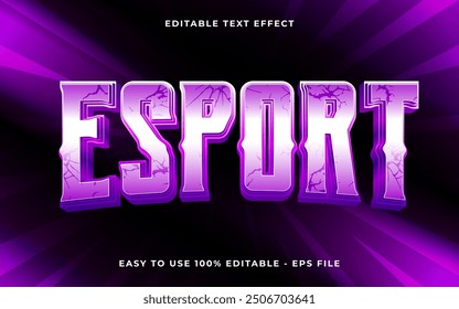 3d esport gradient scary text style effect template editable text effect