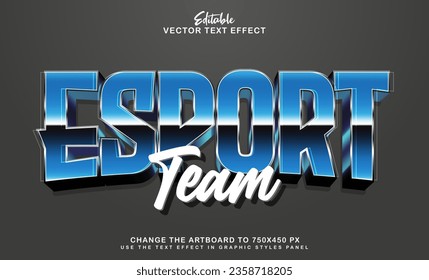 3d esport team editable text effect style