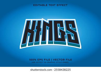 3D E-sport Text effect editable vector. Gaming squad logo text effect	