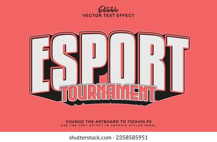 3d esport tournament editable text effect style