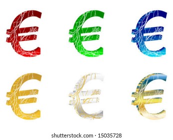 3d euro symbol
