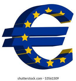 3D Euro symbol