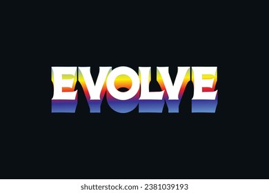 3d evolve modern colorful logo design