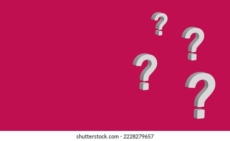 3D exclamation mark on red background. Vector illustration. EPS 10.