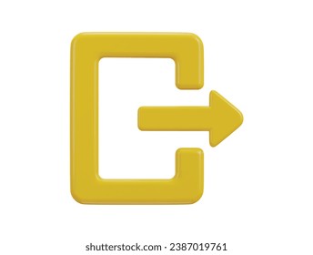 Ilustración vectorial del icono de señal de salida de 3d