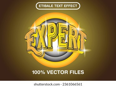 3D Expert Futuristic and glow vector text effect fully editable text