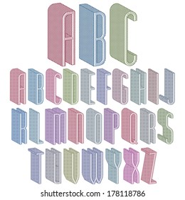 3d extra tall condensed font for headlines with lines textures, simple shaped letters alphabet, great font for design, advertising and web.