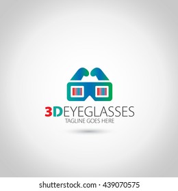 3D Eye Glasses Logo