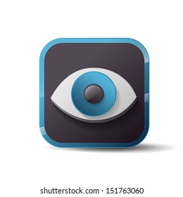 3D Eye Icon - Isolated On White Background - Vector Illustration, Graphic Design Editable For Your Design. 