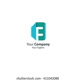 3D F Logo Blue